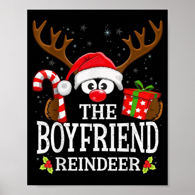 Poster Christmas Matching The Boyfriend Reindeer Family  (Frente)