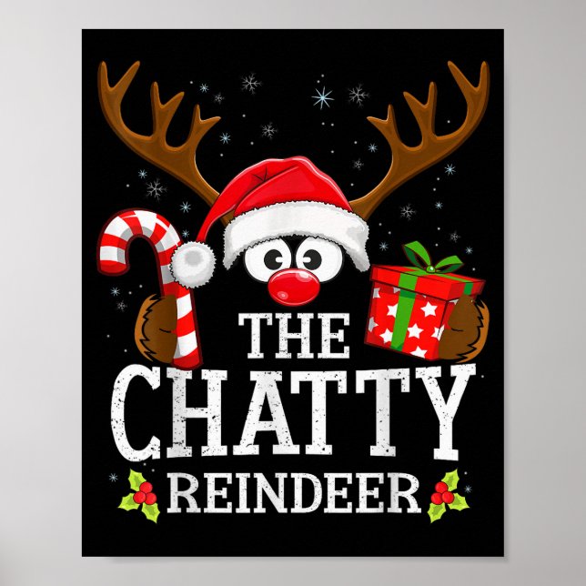 Poster Christmas Matching The Chatty Reindeer Family , Sm (Frente)