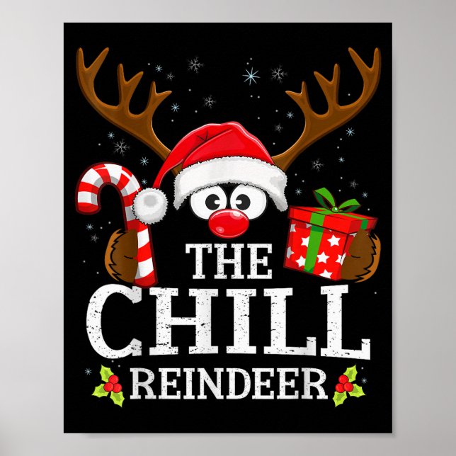 Poster Christmas Matching The Chill Reindeer Family  (Frente)