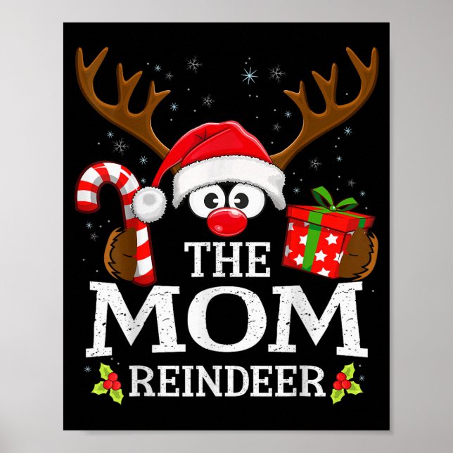 Poster Christmas Matching The Mom Reindeer Family  (Frente)