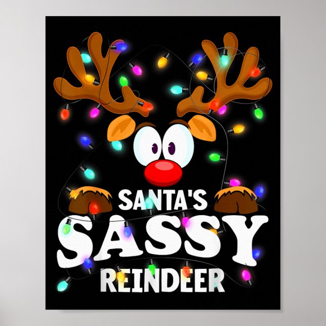 Poster Christmas Men Women Santa's Sy Reindeer  (Frente)