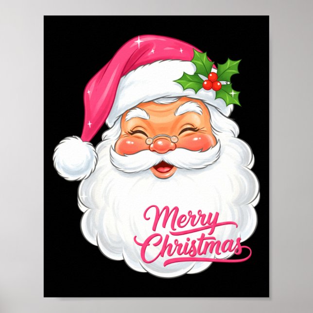 Poster Christmas Merry Christmas Santa Face Jolly Santa C (Frente)