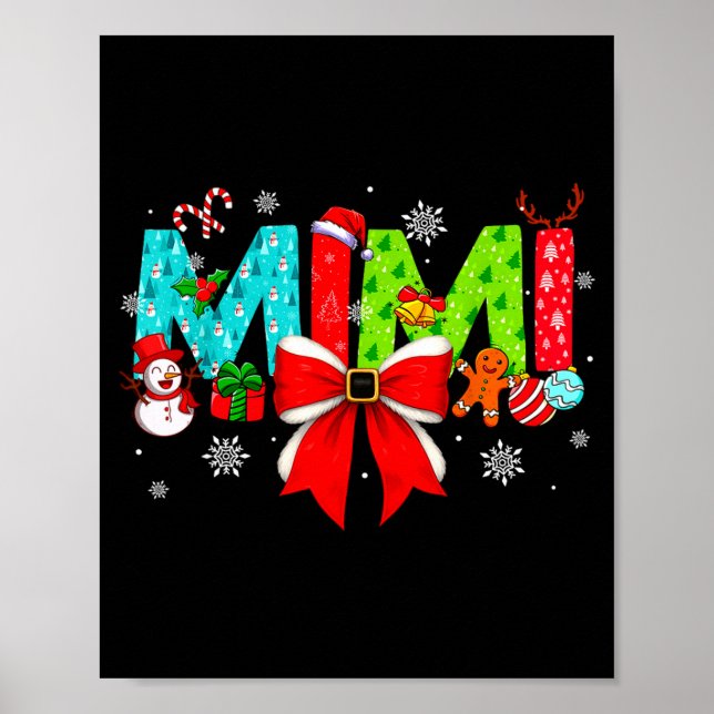 Poster Christmas Mimi Coquette Bow Mimi Christmas T Shirt (Frente)