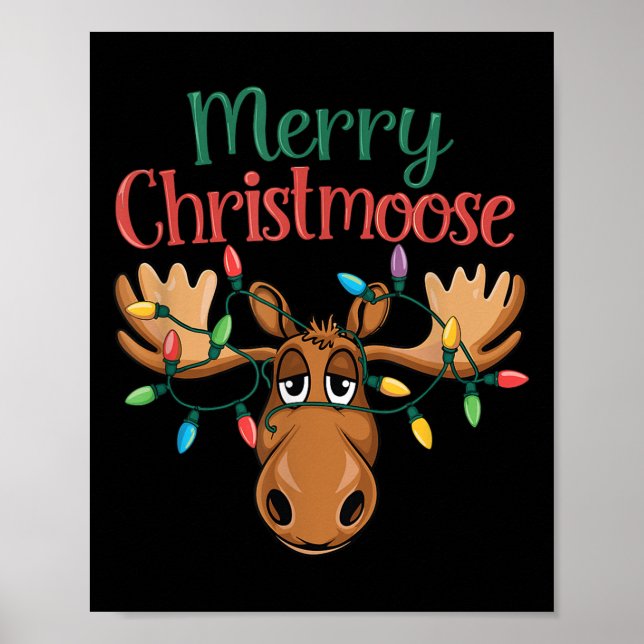 Poster Christmas Moose Merry Christmoose Men Women  (Frente)
