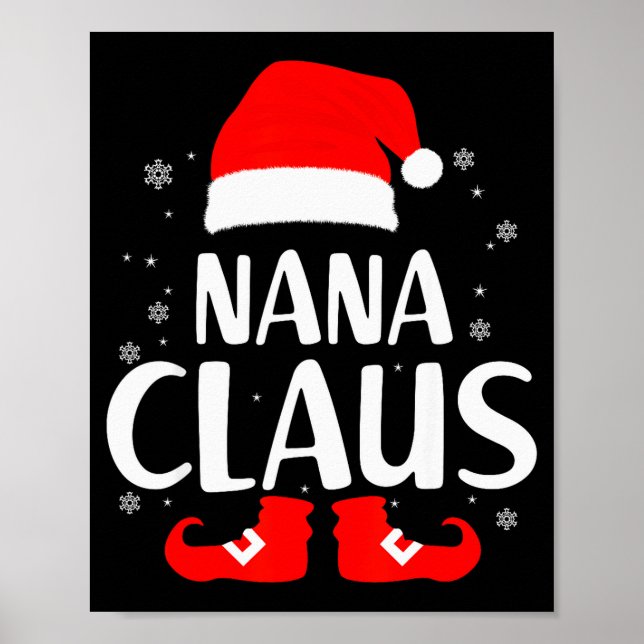 Poster Christmas Nana Claus Leopard Family Matching Pajam (Frente)