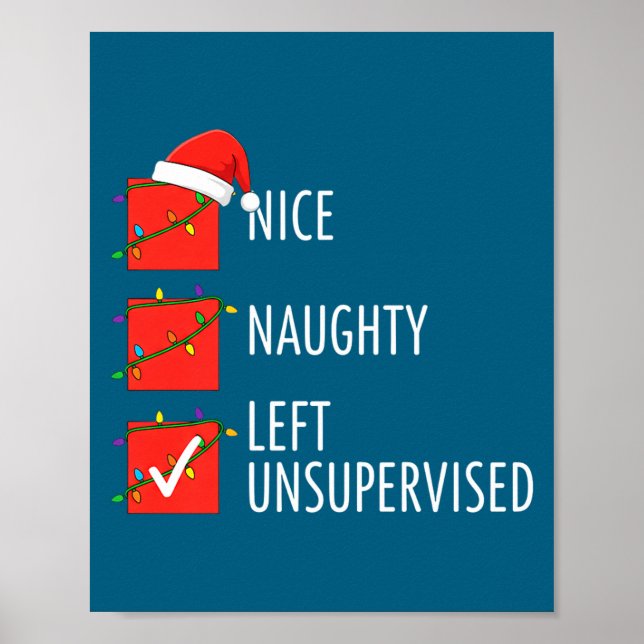 Poster Christmas Nice Naughty Left Unsupervised Naughty O (Frente)