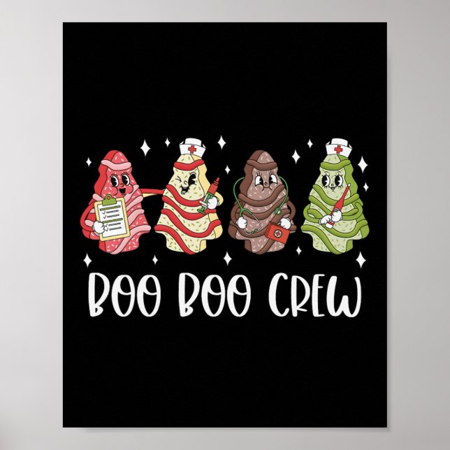 Poster Christmas Nurse Boo Boo Crew Tree Cake Xmas Nursin (Frente)