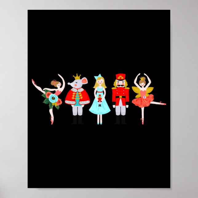 Poster Christmas Nutcracker Character Illustrations  (Frente)