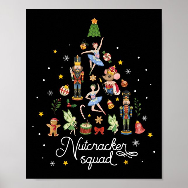 Poster Christmas Nutcracker Squad Ballet Dance Women Kids (Frente)