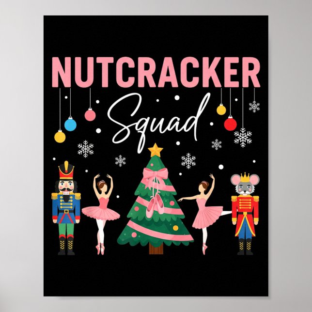 Poster Christmas Nutcracker Squad Ballet Dance Women Kids (Frente)