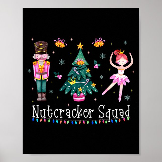 Poster Christmas Nutcracker Squad Ballet Dance Women Kids (Frente)