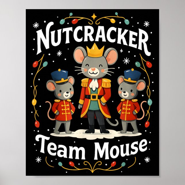 Poster Christmas Nutcracker Team Mouse Funny Soldier Xmas (Frente)