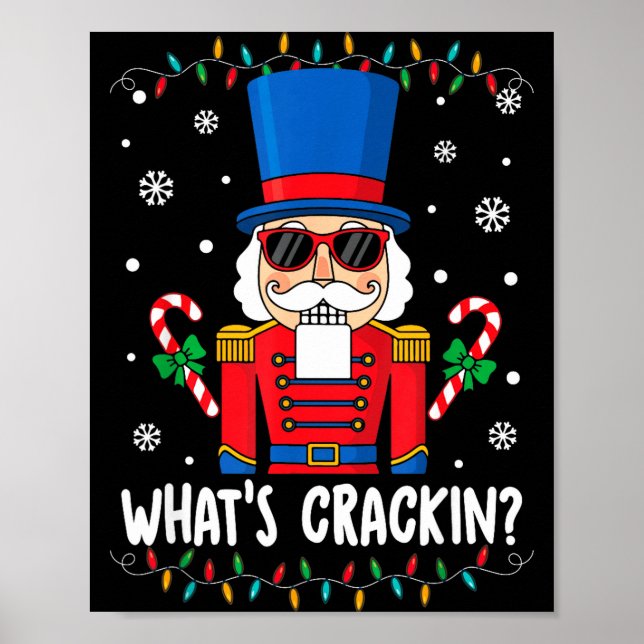 Poster Christmas Nutcracker Whats Crackin Funny Xmas Men  (Frente)