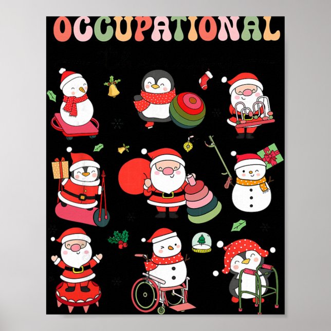 Poster Christmas Occupational Therapy Ot Therast Ot Istan (Frente)