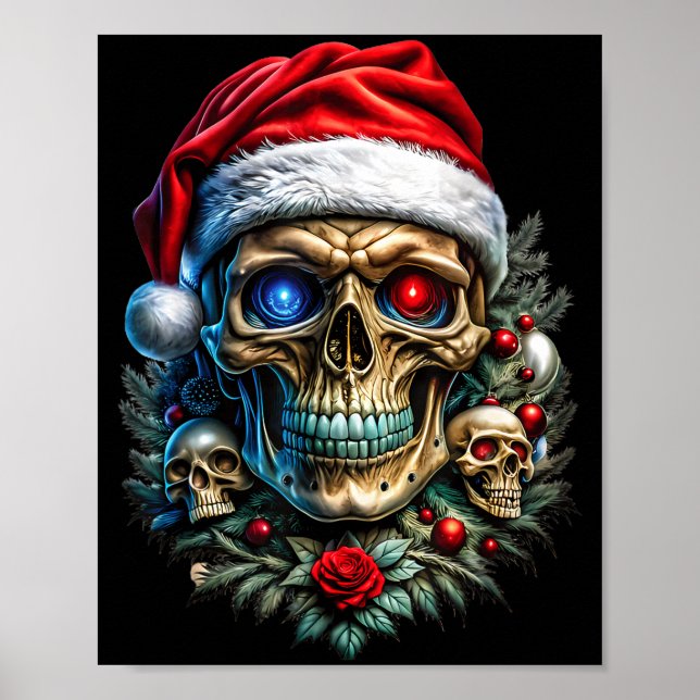 Poster Christmas Outfit Skull Christmas Death Heavy Xmas  (Frente)