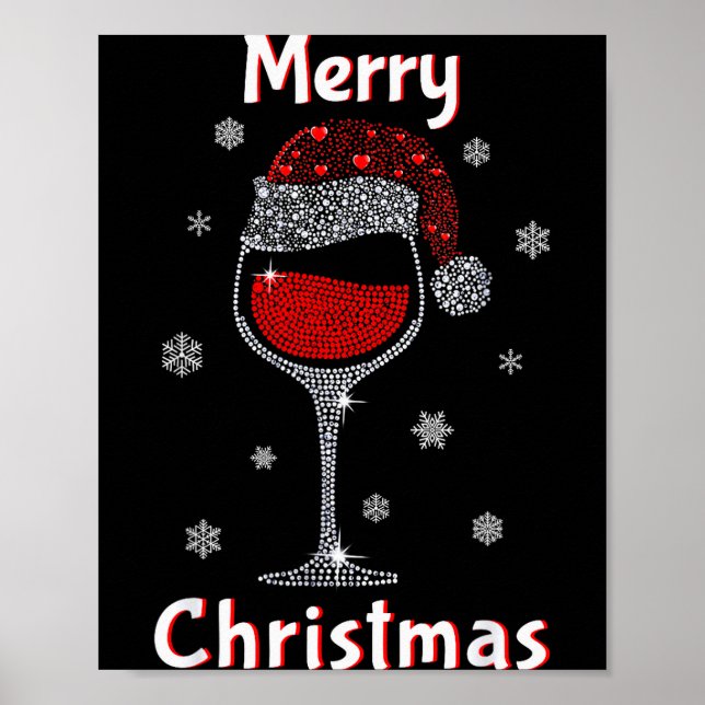 Poster Christmas Outfit Women Wine Gl Funny Christmas  (Frente)