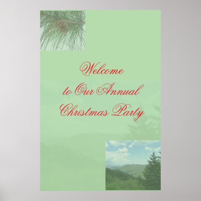 Poster Christmas Party Welcome Sign (Frente)