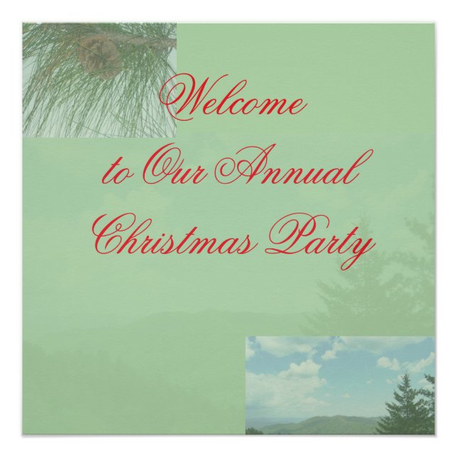 Pôster Christmas Party Welcome Sign (Frente)
