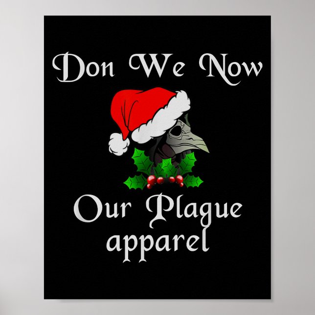 Poster Christmas Plague Doctor Mask Don We Now Our Plague (Frente)