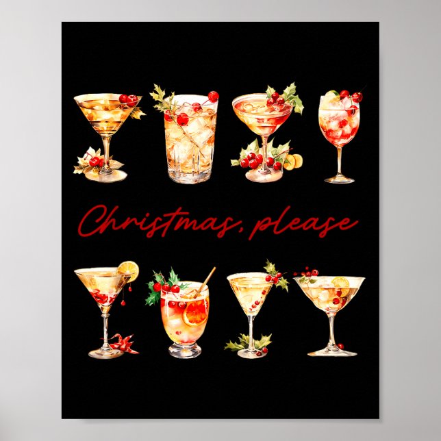 Poster Christmas Please Vintage Christmas Tails Girls Wom (Frente)