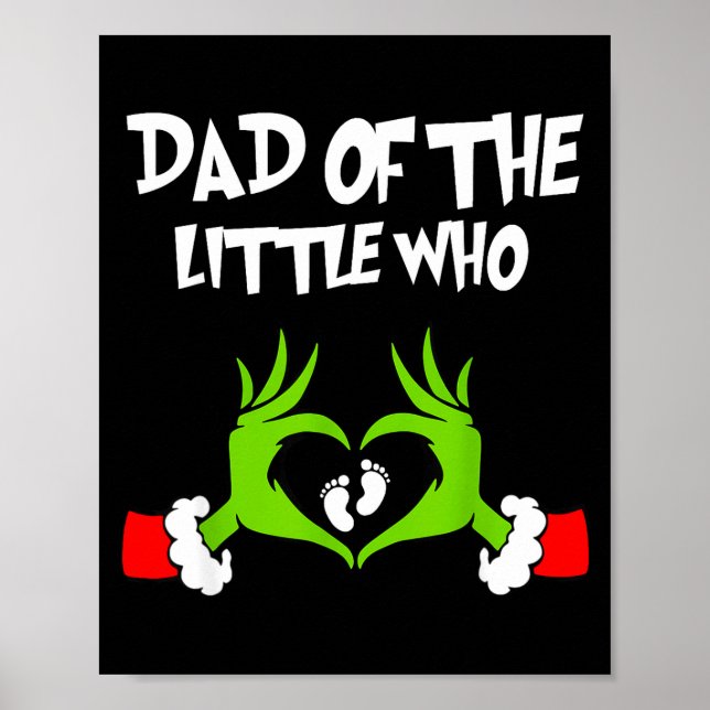 Poster Christmas Pregnancy Announcement Funny Dad Of The  (Frente)