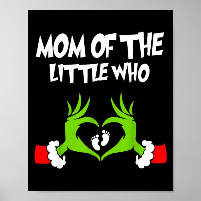 Poster Christmas Pregnancy Announcement Funny Mom Of The  (Frente)