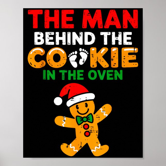Poster Christmas Pregnancy The Man Behind The Cookie In T (Frente)