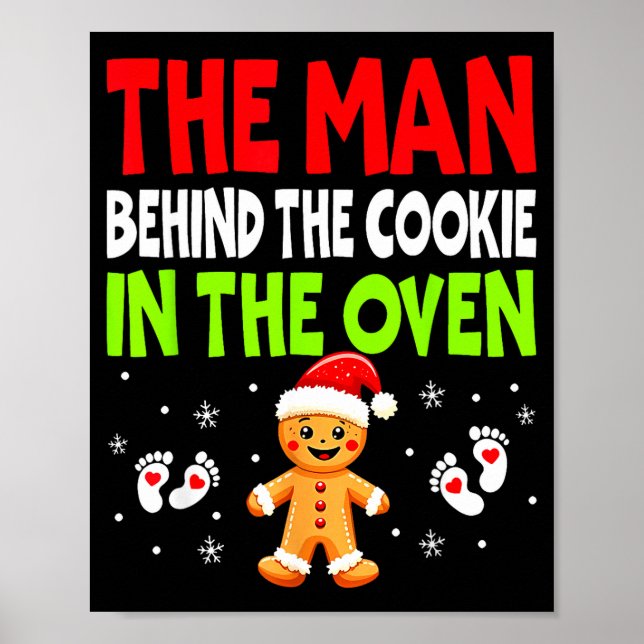 Poster Christmas Pregnancy The Man Behind The Cookie In T (Frente)