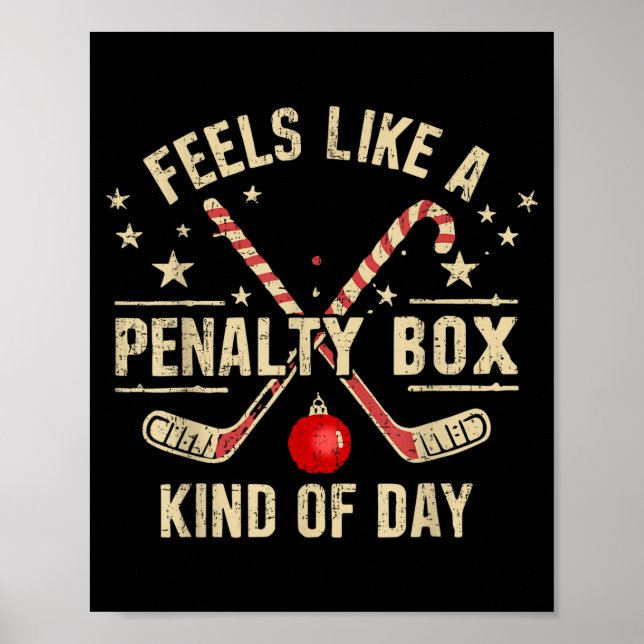 Poster Christmas Retro Feels Like A Penalty Box Kind Of D (Frente)