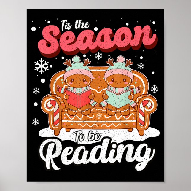 Poster Christmas School Teacher Retro Librarian Groovy Xm (Frente)