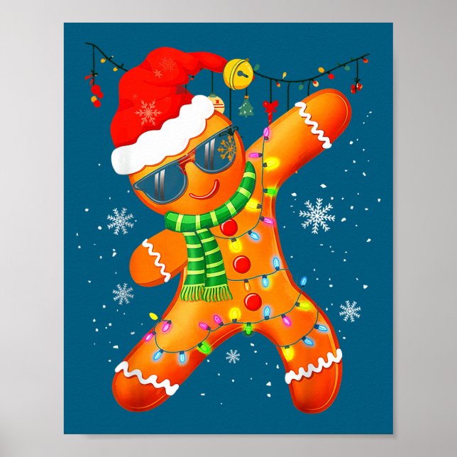Poster Christmas Shirts Kids Boys Toddler Gingerbread Xma (Frente)