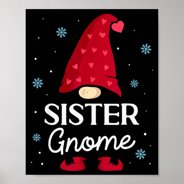 Poster Christmas Sister Gnome Dwarf Garden Gnome Family  (Frente)