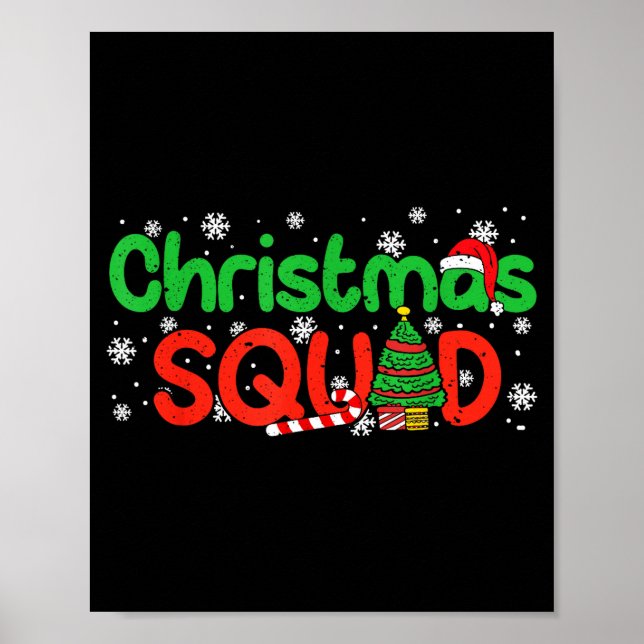 Poster Christmas Squad Santa Dabbing Elf Family Matching  (Frente)