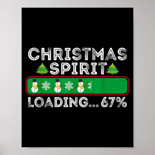 Poster Christmas Srit Loading 67 Six Seven Meme Funny Sno (Frente)