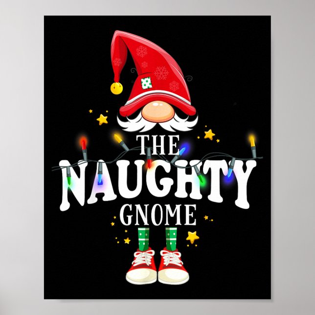 Poster Christmas The Naughty Gnome X-mas Matching Pjs  (Frente)