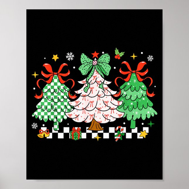 Poster Christmas Tis The Season Coquette Bow Christmas Tr (Frente)