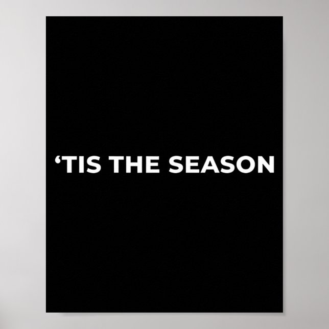 Poster Christmas tis The Season Minimal Holiday Subtle Fu (Frente)