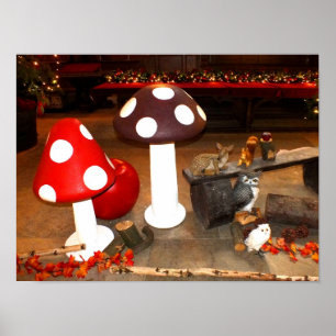 Pôster Christmas toadstools