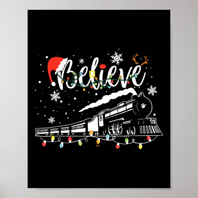 Poster Christmas Train Christmas Believe Polar Express Xm (Frente)