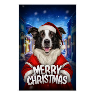 Pôster Christmas with Border Collie