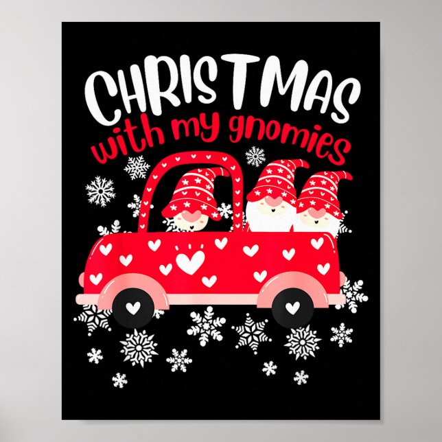 Poster Christmas With My Gnomies ,funny Christmas Pajamas (Frente)