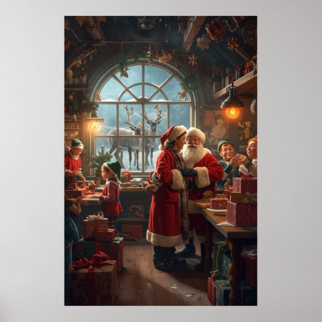Poster Christmas Workshop with Santa and Mrs Claus (Frente)