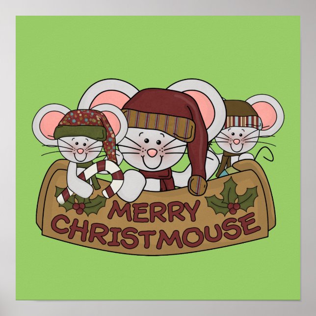 Poster Christmouse alegre (Frente)