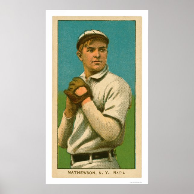 Pôster Christy Mathewson Baseball 1909 (Frente)