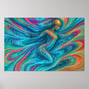 Poster “Chromisca” - Retrato da Encantadora Fluida