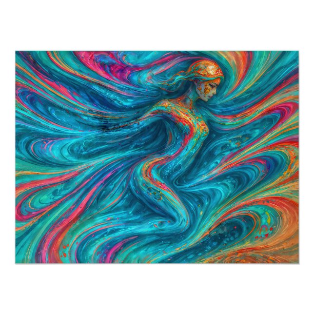 Pôster “Chromisca” - Retrato da Encantadora Fluida (Frente)