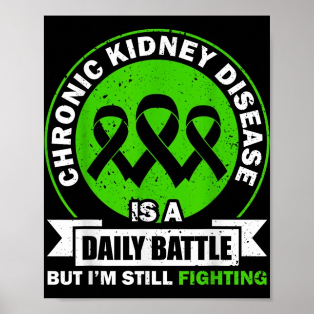 Poster Chronic Kidney Disease Is A Daily Battle Ckd Aware (Frente)