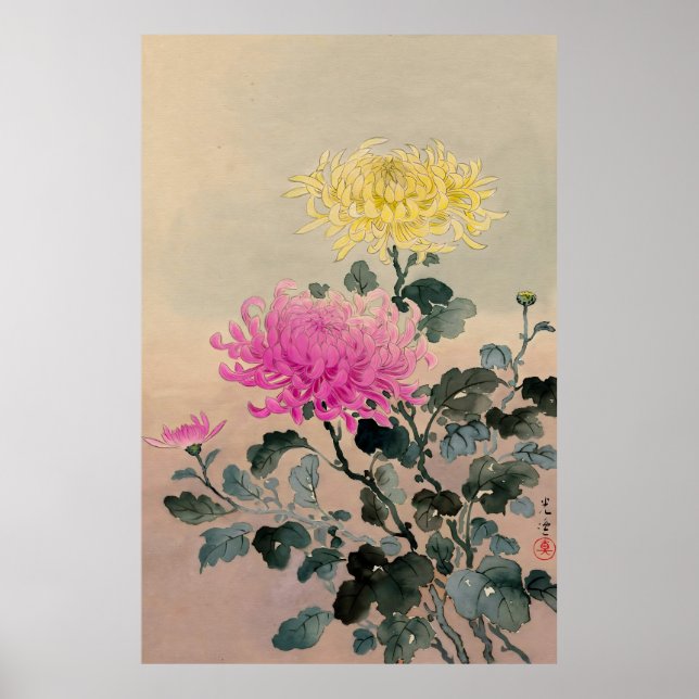 Poster Chrysanthemum 1930 by Tsuchiya Koitsu (Frente)