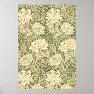 Poster Chrysanthemum Flower Pattern (by William Morris)