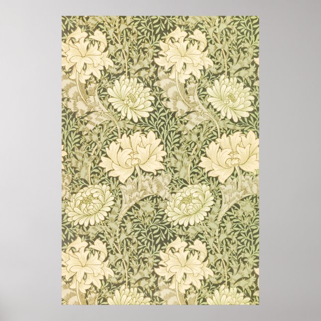 Poster Chrysanthemum Flower Pattern (by William Morris) (Frente)